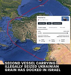 Киев призвал Израиль задержать судно Panormitis с зерном из оккупированных Россией регионов Украины