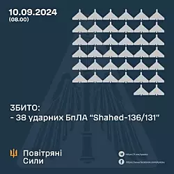 ПВО работала в 13-ти областях, однако остановить ракеты не смогла и сбила не все 46 "шахедов" - итоги тревожной ночи от ВС