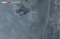 Пожар в порту Усть-Луги еще не потушен: спутниковый снимок