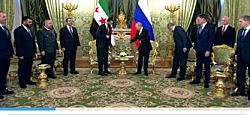 Путин впервые встретился с временным президентом Сирии.