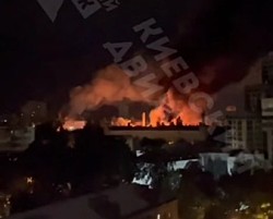 пожар на киностудии Довженко в Киеве. Сообщается о применении около 30 баллистических ракет за последний час