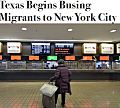 Нью-Йорк присоединился к списку городов-убежищ, в которые штат Техас направляет мигрантов.