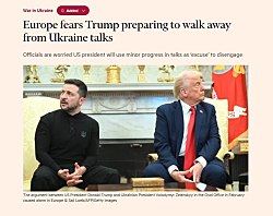 Европейские и украинские чиновники начали опасаться, что Трамп готовится выйти из переговоров по Украине
